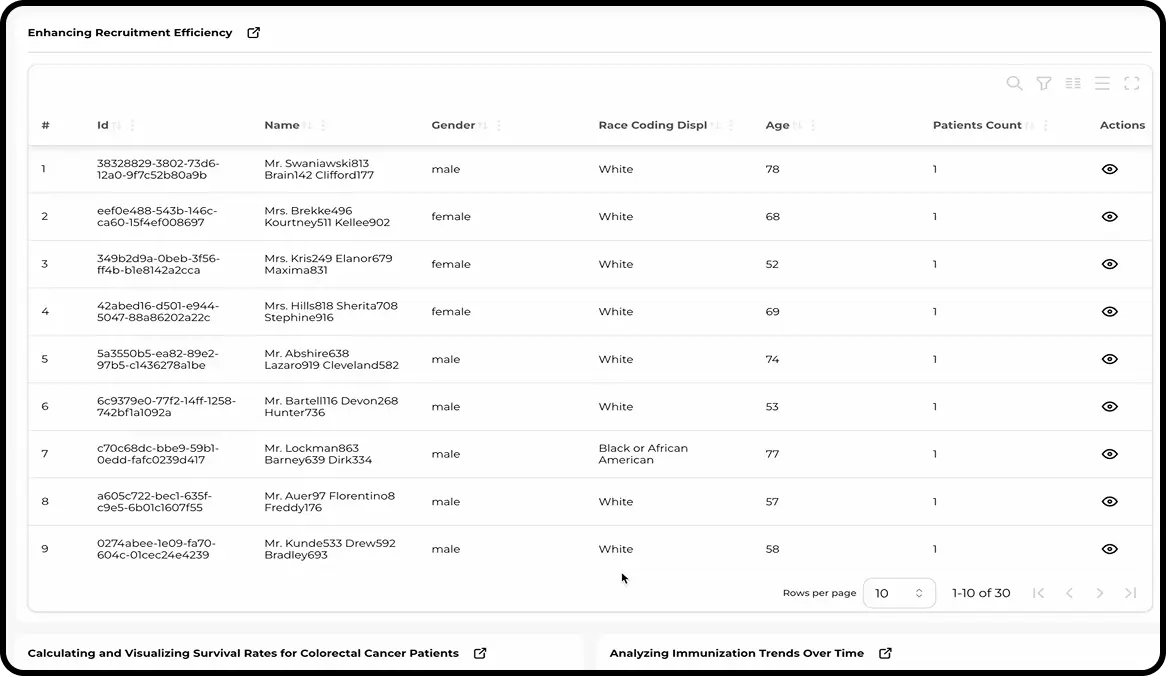 Research and clinical trial recruitment