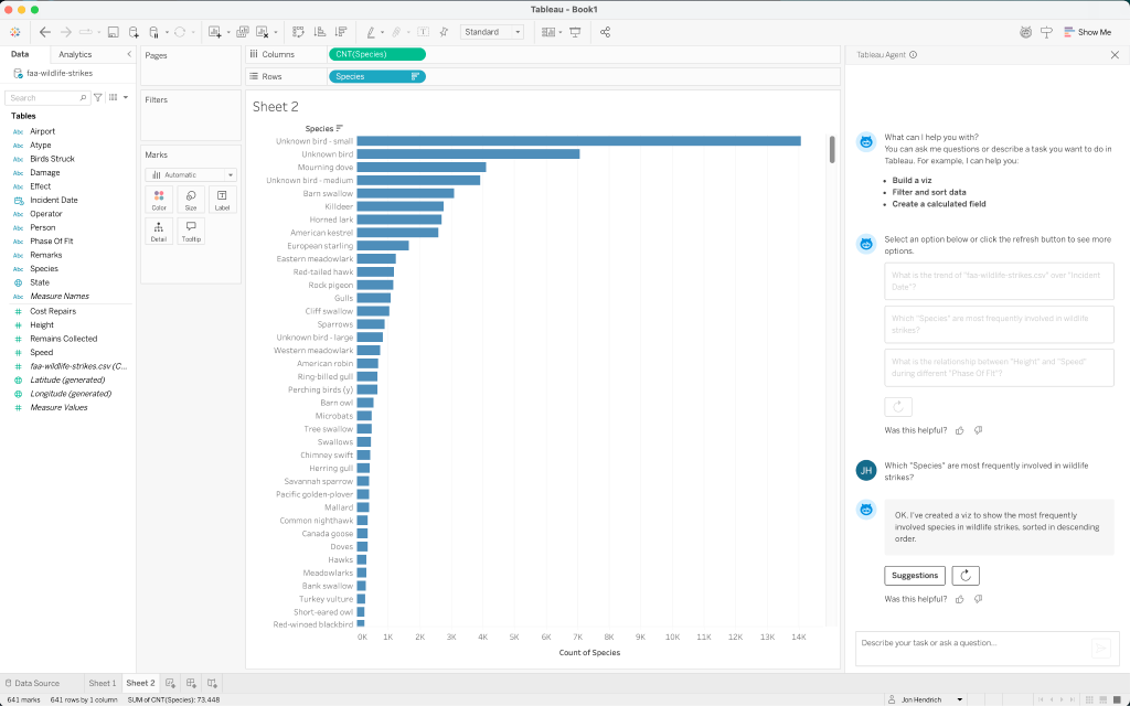 Tableau - one of the best BI platforms (source: https://www.tableau.com/products/desktop )